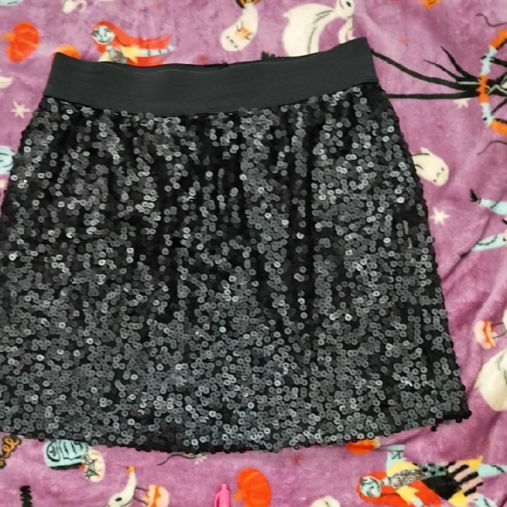 Eight Sixty Black Sequin Mini Skirt